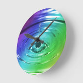 Makro-Wassertropfen Runde Wanduhr (Winkel)