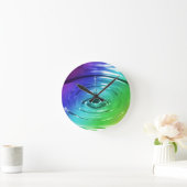 Makro-Wassertropfen Runde Wanduhr (Zuhause)