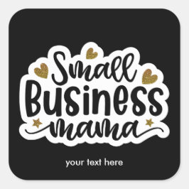 Makroaufkleber für kleine Unternehmen Quadratischer Aufkleber