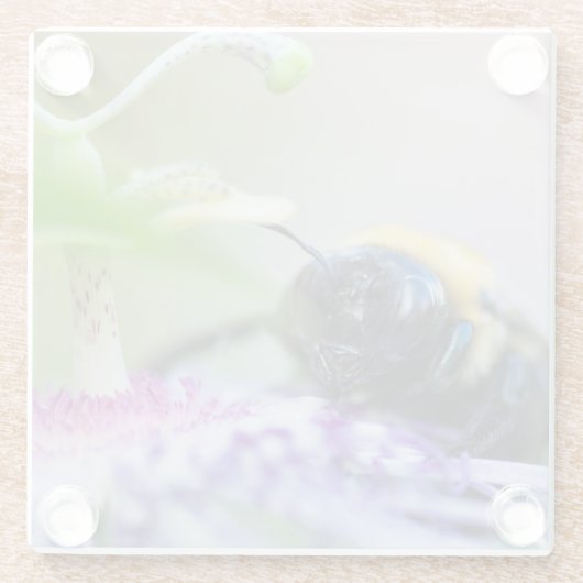 Makroaufnahme der Hummel Glasuntersetzer (Rückseite)