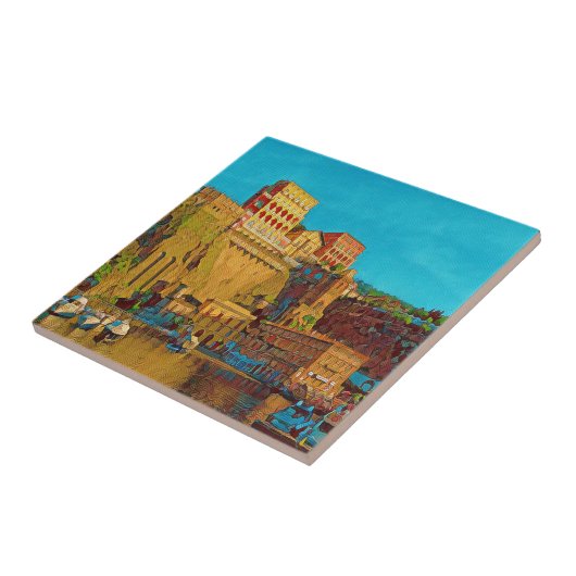 Makroaufnahme der Patrone - Fliese (Seite)