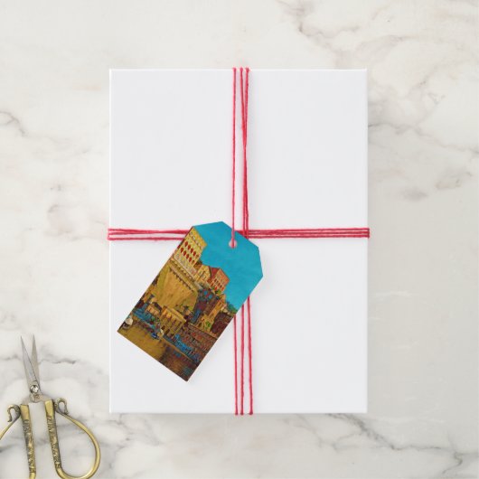 Makroaufnahme der Patrone - Geschenkanhänger (Mit Garn)
