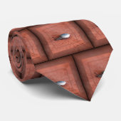 Makroaufnahme der Schnecke auf der Terracotta Krawatte (Gerollt)