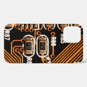 Makroaufnahme von Schaltbrett, Kabeln, Kondensator Case-Mate iPhone Hülle (Rückseite (Horizontal))
