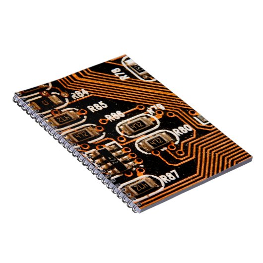 Makroaufnahme von Schaltbrett, Kabeln, Kondensator Notizblock (Rechte Seite)