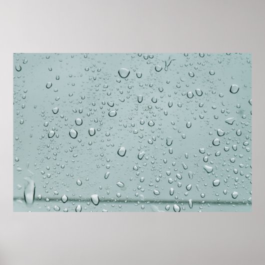 Makroaufnahme von Wassertropfen Poster (Vorne)