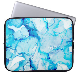 Makroaufnahme von Wolken. Saphirblaue und weiße Fa Laptopschutzhülle