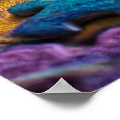 Makrodetails: Farbenfrohe Jigsaw Puzzle-Figuren Poster (Ecke)