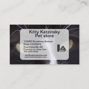 MakroFoto Augen einer Katze persönlich und Visitenkarte