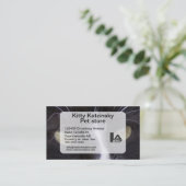 MakroFoto Augen einer Katze persönlich und Visitenkarte (Stehend Vorderseite)