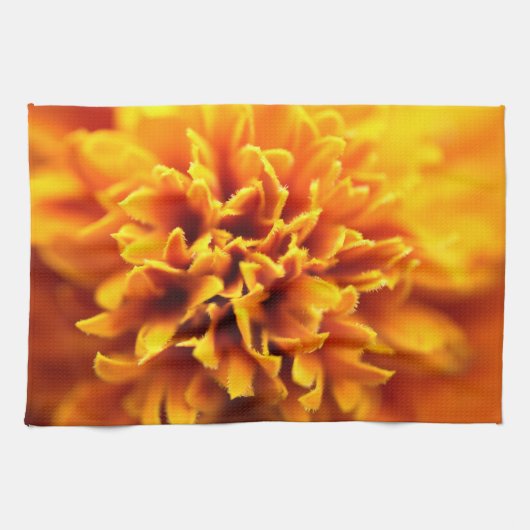 Makrofoto der Studentenblume Geschirrtuch (Horizontal)