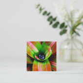 Makrofotografie aus Bromeliad Quadratische Visitenkarte (Stehend Vorderseite)