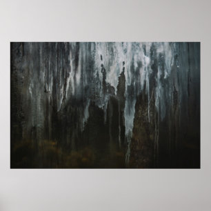 Makrofotografie der Eisbildung Poster