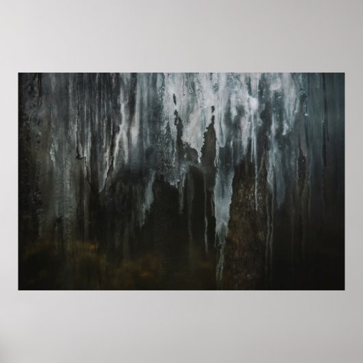 Makrofotografie der Eisbildung Poster (Vorne)