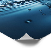 Makrofotografie der Wassertröpfchen Poster (Ecke)