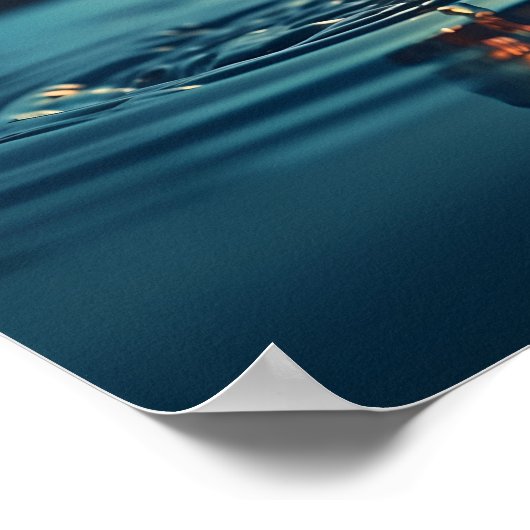 Makrofotografie der Wassertröpfchen Poster (Ecke)