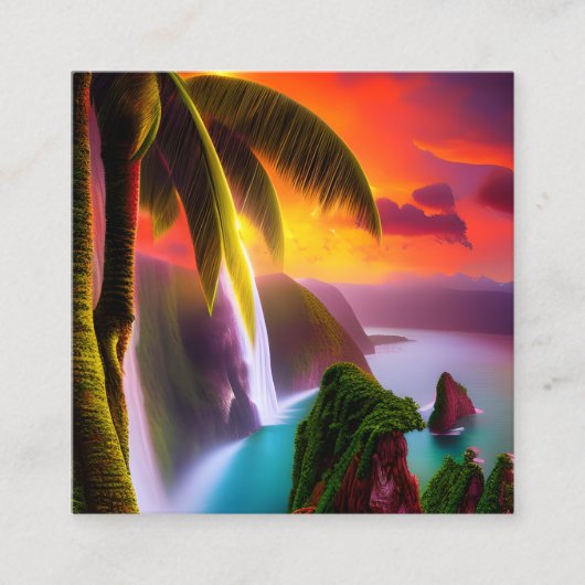 Makrofotografie, Makrosprache, sehr detailliert, c Quadratische Visitenkarte (Vorderseite)