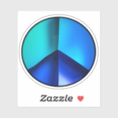 Makrofotografie Papier Edge Peace Sign Sticker (Blatt)