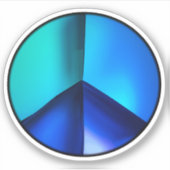 Makrofotografie Papier Edge Peace Sign Sticker (Vorderseite)