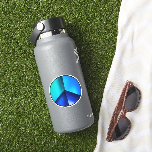 Makrofotografie Papier Edge Peace Sign Sticker (HydroFlask Insitu)