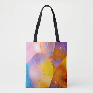 MAKROFOTOGRAFIE VON WASSER UND SONNENBLUMENÖL IN D TASCHE