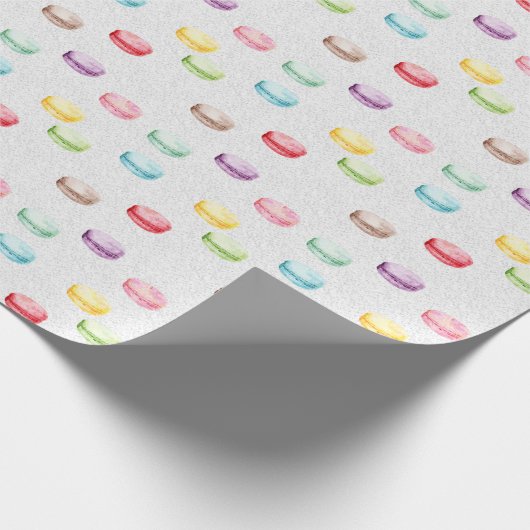 Makronen für farbiges Geschenkpapier (Ecke)