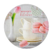 Makronen im KItchen-Schneidausschuss - rund Schneidebrett (Vorderseite)