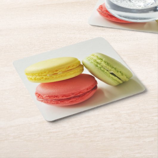 Makronen/Macaronen-Untersetzer Rechteckiger Pappuntersetzer (angewinkelt)