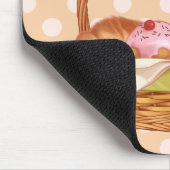 Makronen- und Kuchenkätzchen Mousepad (Ecke)