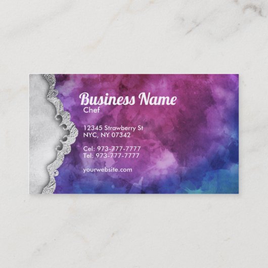 Makronen-Visitenkarten Visitenkarte (Rückseite)