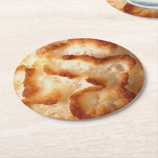 Makroon-Cookie-Image Runder Pappuntersetzer (Angewinkelt)