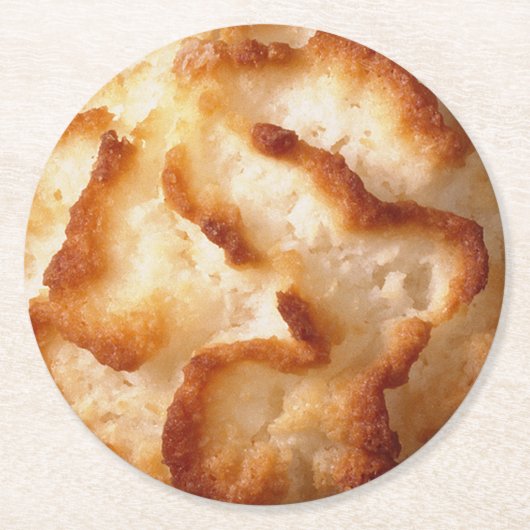 Makroon-Cookie-Image Runder Pappuntersetzer (Vorderseite)