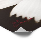 Makrophotographie der Schwarzen Blume Poster (Ecke)