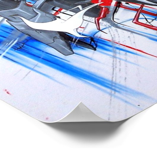 Makroquantengedankenwirkung Poster (Ecke)