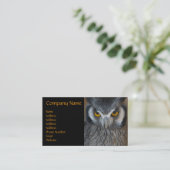Makroschwarzweiss-Eule Visitenkarte (Stehend Vorderseite)
