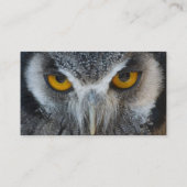 Makroschwarzweiss-Eule Visitenkarte (Rückseite)
