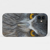 Makroschwarzweiss-Scops Eule Case-Mate iPhone Hülle (Rückseite (Horizontal))
