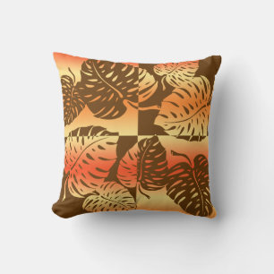 Makua Monstera Hawaiian Striped Blend Pillows Kissen