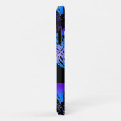 Makua Monstera Hawaiian Striped Lila Case-Mate iPhone Hülle (Hinten/Rechts)