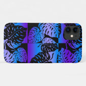 Makua Monstera Hawaiian Striped Lila Case-Mate iPhone Hülle (Rückseite (Horizontal))