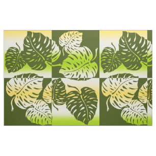 Makua Monstera tropische hawaiianische Streifenble Stoff