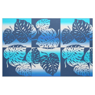 Makua Monstera tropische hawaiianische Streifenble Stoff