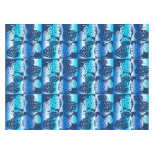 Makua Monstera tropische hawaiianische Streifenble Tischdecke (Vorderseite (Horizontal))