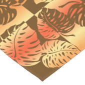 Makua Monstera tropischer Hawaiianer Striped Kurzer Tischläufer (Ecke)