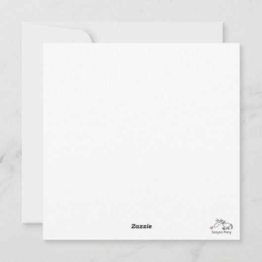 Mal dir dein Traumpony, lustige Pferde- Karte (Rückseite)