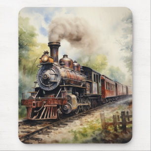 Mal Landschaft ein viktorianischer Zug Mousepad
