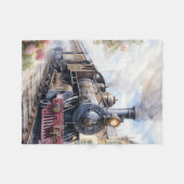Mal Landschaft mit einem viktorianischen Zug Fleecedecke (Vorderseite (Horizontal))