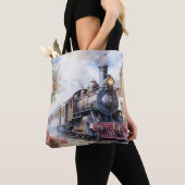 Mal Landschaft mit einem viktorianischen Zug Tasche (Von Nahem)