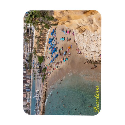 Mal Pas Beach, Benidorm, Costa Blanca, Spanien Magnet (Vertikal)