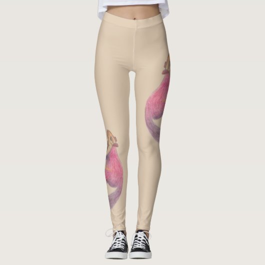 Malabar Riesenscheißchen Artwork Illustriert Leggings (Vorderseite)